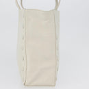 CELINE Hand Bag Leather White Gold Auth mr2081-5