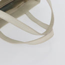 CELINE Hand Bag Leather White Gold Auth mr2081-7