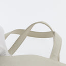 CELINE Hand Bag Leather White Gold Auth mr2081-8