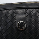 BOTTEGA VENETA INTRECCIATO Hand Bag Leather Black Gold Auth mr2087-19