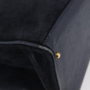GUCCI Bamboo Hand Bag Suede Navy Gold 002 123 0322 Auth mr2091-9