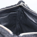 BALENCIAGA Clutch Bag knitted Fabrics Black Silver Auth mr2097-17
