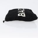BALENCIAGA Clutch Bag knitted Fabrics Black Silver Auth mr2097-4