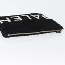 BALENCIAGA Clutch Bag knitted Fabrics Black Silver Auth mr2097-5