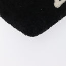 BALENCIAGA Clutch Bag knitted Fabrics Black Silver Auth mr2097-14