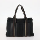 HERMES Fourre Tout Hand Bag Canvas 6 Set Black Gray Auth mr2099-12
