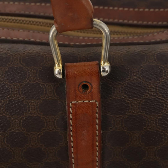 CELINE Macadam Canvas Hand Bag PVC Leather 4 Set Brown Auth mr2100