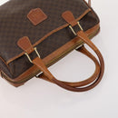 CELINE Macadam Canvas Hand Bag PVC Leather 4 Set Brown Auth mr2100-18