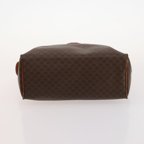 CELINE Macadam Canvas Hand Bag PVC Leather 4 Set Brown Auth mr2100