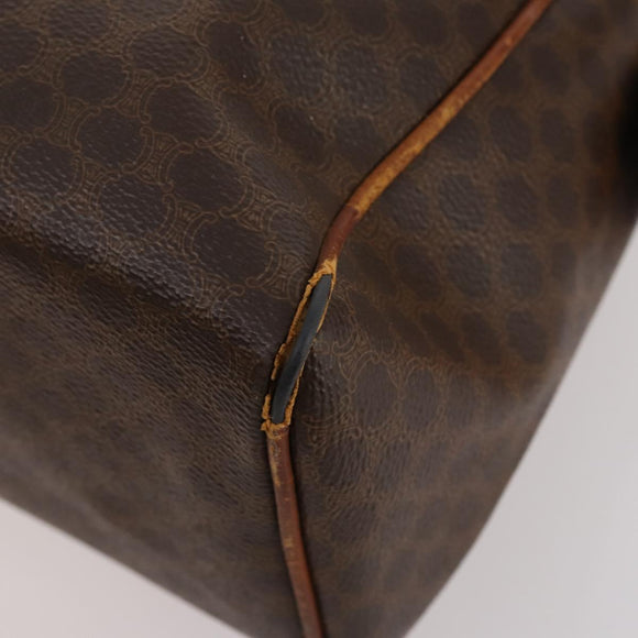 CELINE Macadam Canvas Hand Bag PVC Leather 4 Set Brown Auth mr2100