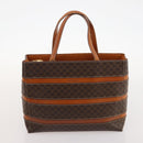CELINE Macadam Canvas Hand Bag PVC Leather 4 Set Brown Auth mr2100-22