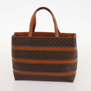 CELINE Macadam Canvas Hand Bag PVC Leather 4 Set Brown Auth mr2100-23