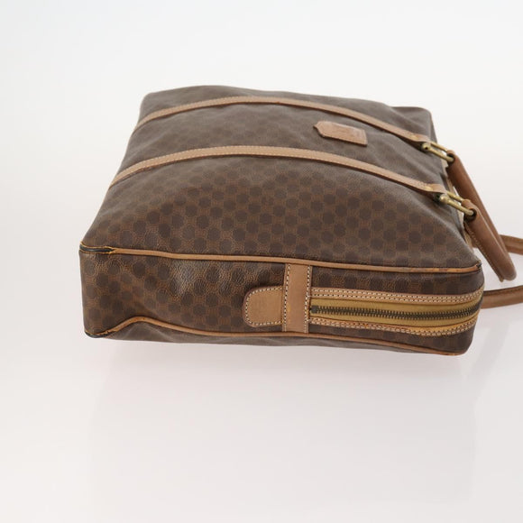 CELINE Macadam Canvas Hand Bag PVC Leather 4 Set Brown Auth mr2100