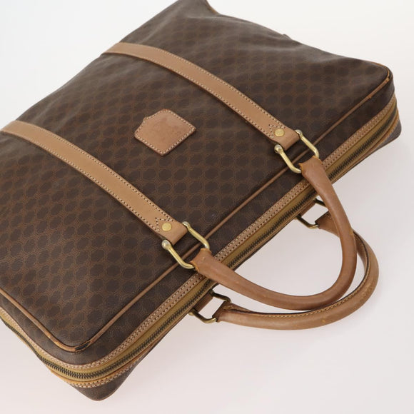 CELINE Macadam Canvas Hand Bag PVC Leather 4 Set Brown Auth mr2100