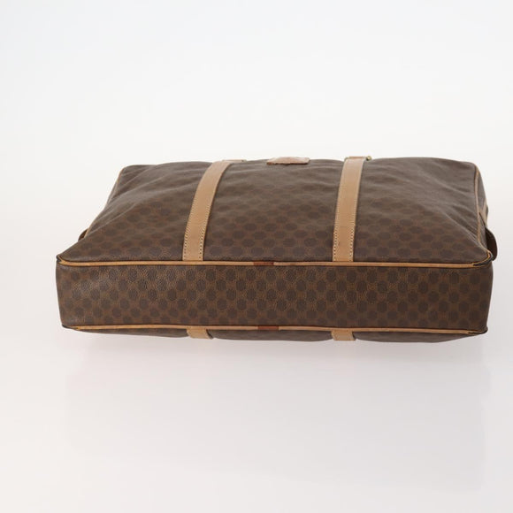 CELINE Macadam Canvas Hand Bag PVC Leather 4 Set Brown Auth mr2100