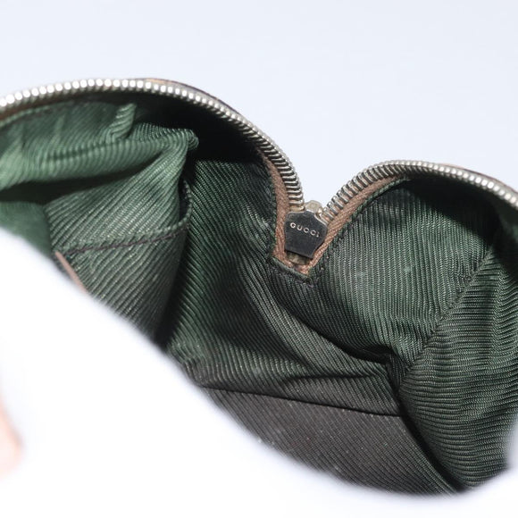 GUCCI GG Canvas Sherry Line Pouch Beige Gold 256636 Auth mr2104