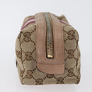 GUCCI GG Canvas Sherry Line Pouch Beige Gold 256636 Auth mr2104-3