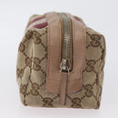 GUCCI GG Canvas Sherry Line Pouch Beige Gold 256636 Auth mr2104-4