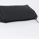 GUCCI GG Canvas Clutch Bag Nylon Black Silver 014 1126 Auth mr2106-6