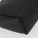 GUCCI GG Canvas Clutch Bag Nylon Black Silver 014 1126 Auth mr2106-8