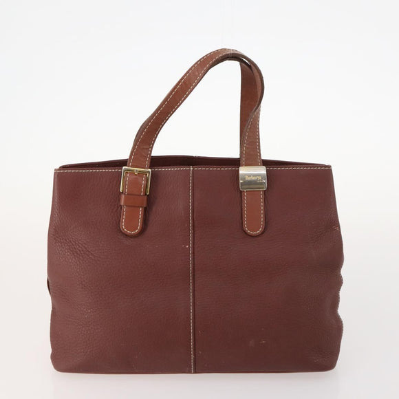 BURBERRY Nova Check Blue Label Bag Leather Nylon 5 Set Blue Brown Auth mr2107