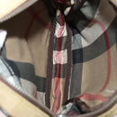 BURBERRY Nova Check Blue Label Bag Leather Nylon 5 Set Blue Brown Auth mr2107-26