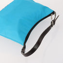 BURBERRY Nova Check Blue Label Bag Leather Nylon 5 Set Blue Brown Auth mr2107-9