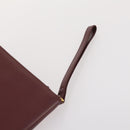 CARTIER Must Line Clutch Bag Leather 5 Set Bordeaux Gold Auth mr2109-16