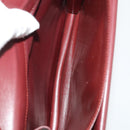 CARTIER Must Line Clutch Bag Leather 5 Set Bordeaux Gold Auth mr2109-18