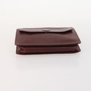 CARTIER Must Line Clutch Bag Leather 5 Set Bordeaux Gold Auth mr2109-27