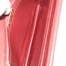 CARTIER Must Line Clutch Bag Leather 5 Set Bordeaux Gold Auth mr2109-6