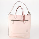 BALLY Hand Bag Leather 3 Set Black Pink Auth mr2113-2