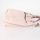 BALLY Hand Bag Leather 3 Set Black Pink Auth mr2113-4