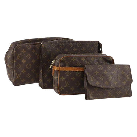 LOUIS VUITTON Monogram Clutch Bag 4 Set LV Auth mr2115