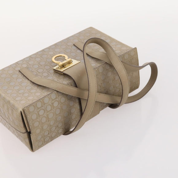 Salvatore Ferragamo Bag Leather nylon 4 Set Black Beige white Auth mr2116
