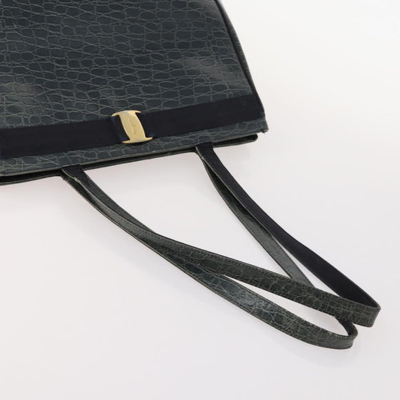 Salvatore Ferragamo Bag Leather nylon 4 Set Black Beige white Auth mr2116