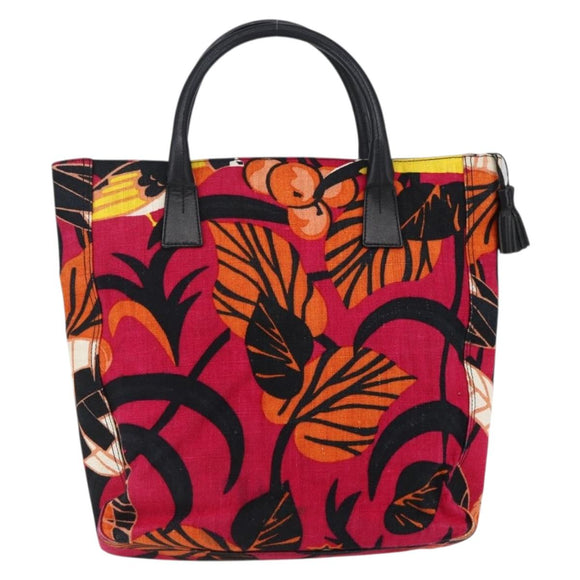 GIVENCHY Tote Bag Canvas Multicolor Gold Auth mr2117