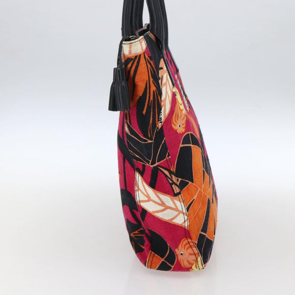 GIVENCHY Tote Bag Canvas Multicolor Gold Auth mr2117