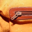 MCM Vicetos Logogram Boston Bag PVC Leather Brown Gold Auth mr2119-21