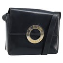 CELINE Shoulder Bag Leather Black Gold Auth mr2124A-1