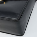 CELINE Shoulder Bag Leather Black Gold Auth mr2124A-14