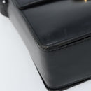 CELINE Shoulder Bag Leather Black Gold Auth mr2124A-15