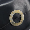 CELINE Shoulder Bag Leather Black Gold Auth mr2124A-17