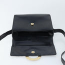 CELINE Shoulder Bag Leather Black Gold Auth mr2124A-18