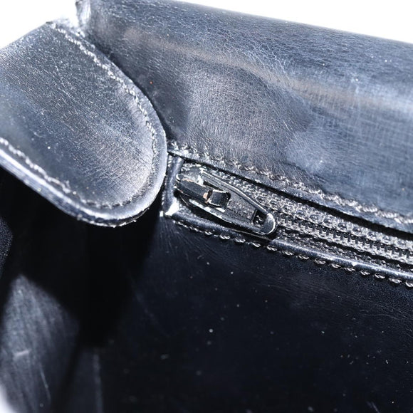 CELINE Shoulder Bag Leather Black Gold Auth mr2124A
