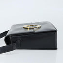 CELINE Shoulder Bag Leather Black Gold Auth mr2124A-4