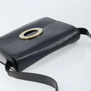 CELINE Shoulder Bag Leather Black Gold Auth mr2124A-6