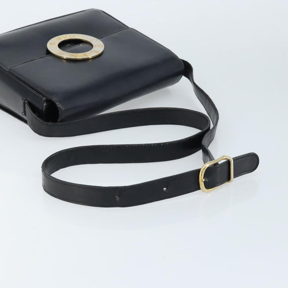 CELINE Shoulder Bag Leather Black Gold Auth mr2124A