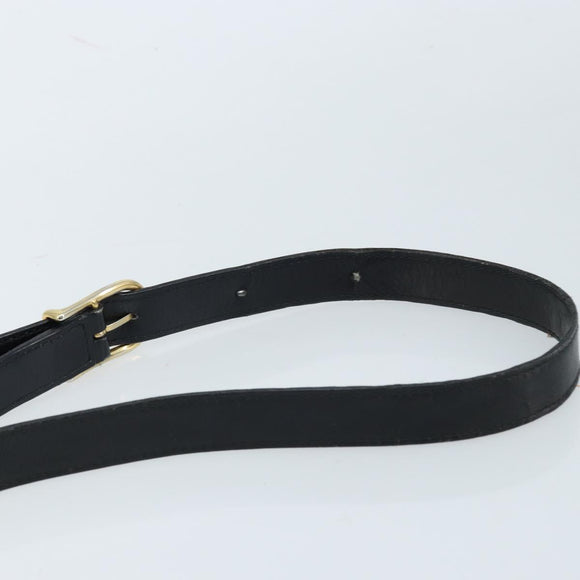 CELINE Shoulder Bag Leather Black Gold Auth mr2124A
