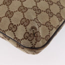 GUCCI GG Canvas Shoulder Bag Beige Silver 122793 Auth mr2126-16